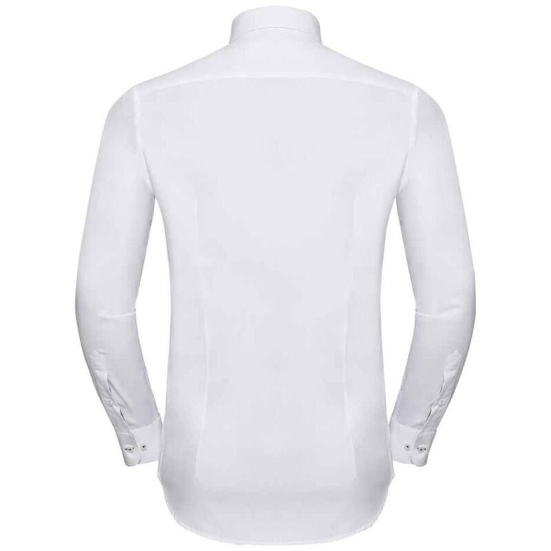 Russell Athletic Collection Long Sleeve Contrast Herringbone Shirt