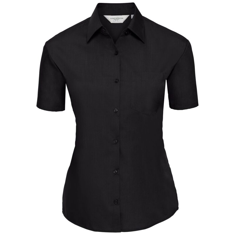 Russell Athletic Collection Ladies Short Sleeve Easy Care Poplin Shirt