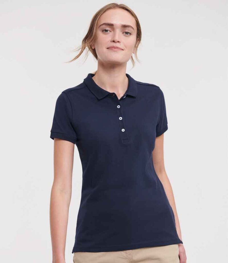 Russell Athletic Ladies Stretch Pique Polo Shirt