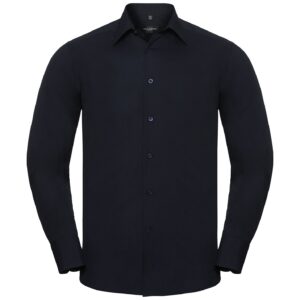 Russell Athletic Collection Long Sleeve Tailored Poplin Shirt