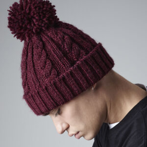 Beechfield Cable Knit Melange Beanie