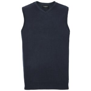 Russell Athletic Collection Sleeveless Cotton Acrylic V Neck Sweater