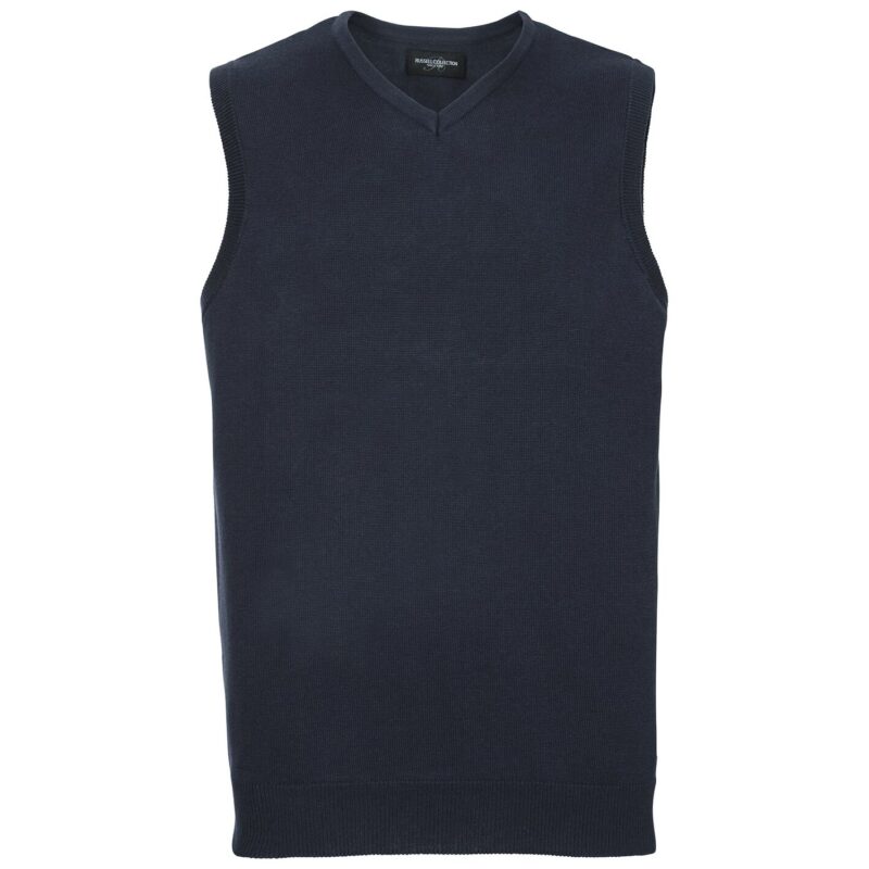 Russell Athletic Collection Sleeveless Cotton Acrylic V Neck Sweater