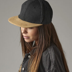Beechfield Suede Peak Snapback Cap