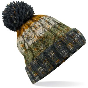 Beechfield Corkscrew Pom Pom Beanie