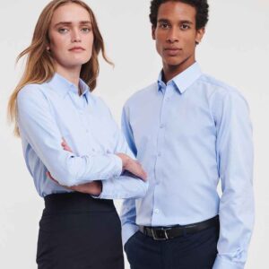 Russell Athletic Collection Long Sleeve Herringbone Shirt