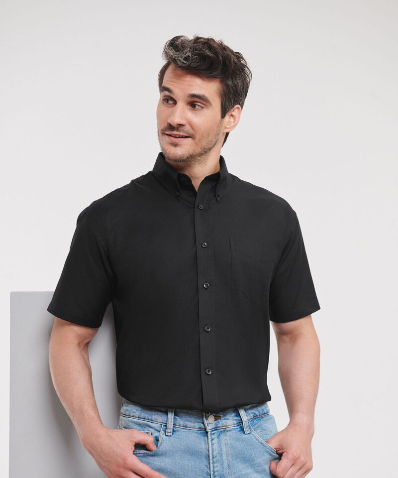 Russell Athletic Collection Short Sleeve Easy Care Oxford Shirt