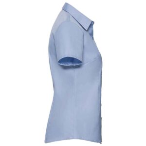 Russell Athletic Collection Ladies Short Sleeve Herringbone Shirt