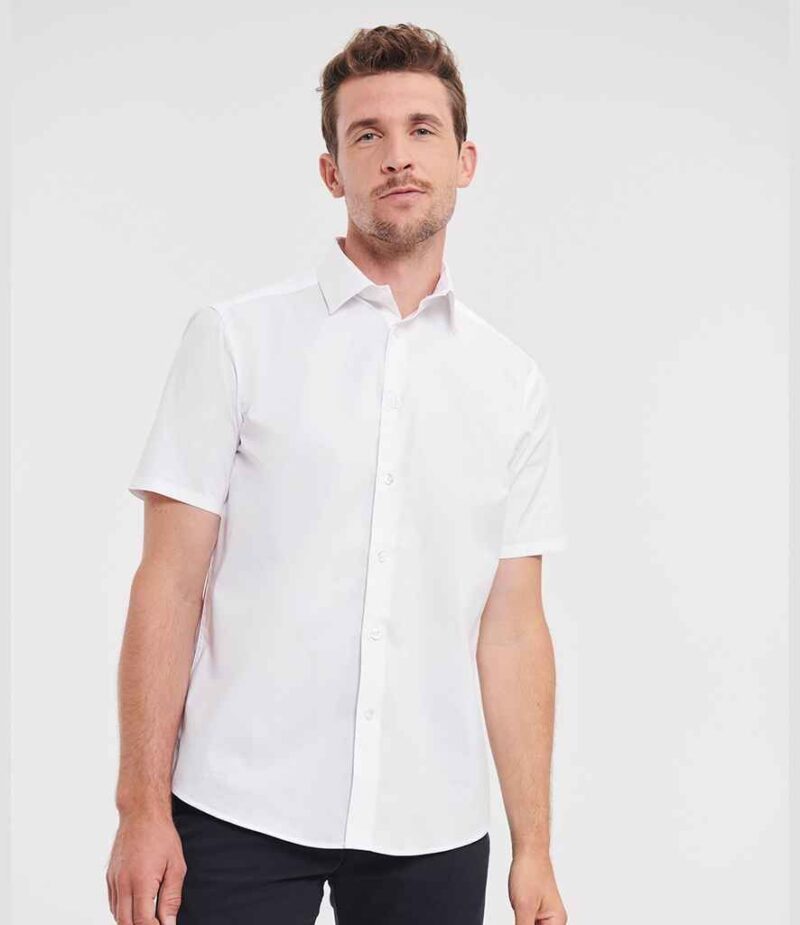 Russell Athletic Collection Short Sleeve Easy Care Fitted Shirt