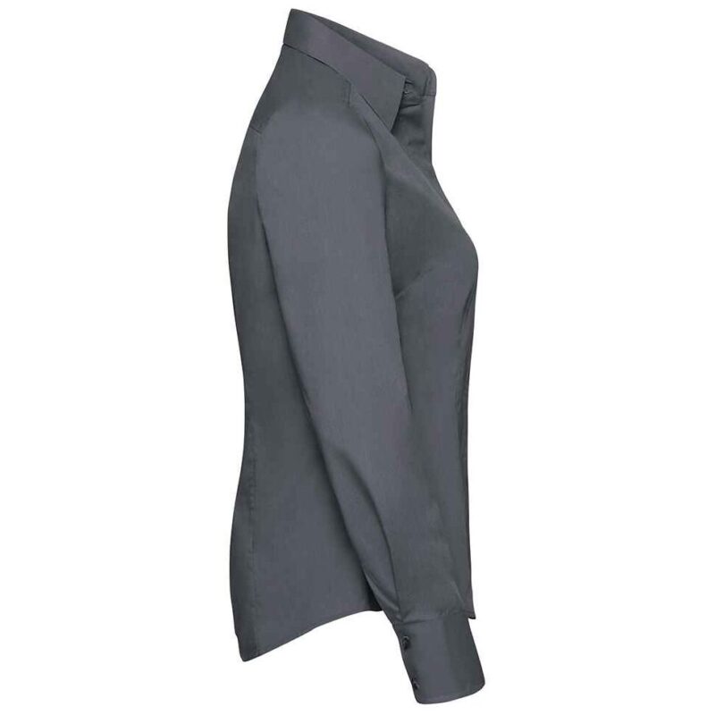 Russell Athletic Collection Ladies Long Sleeve Fitted Poplin Shirt