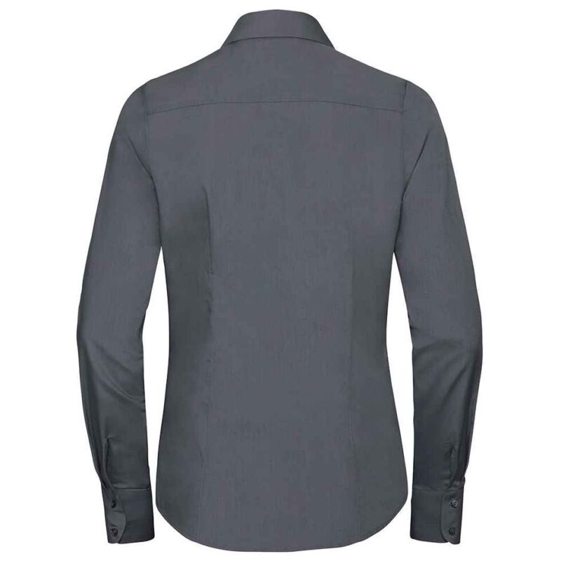 Russell Athletic Collection Ladies Long Sleeve Fitted Poplin Shirt