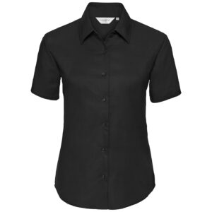 Russell Athletic Collection Ladies Short Sleeve Easy Care Oxford Shirt