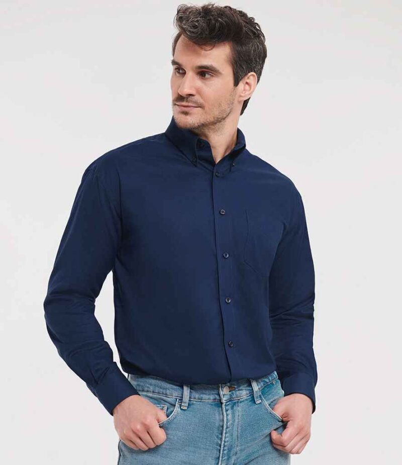 Russell Athletic Collection Long Sleeve Easy Care Oxford Shirt