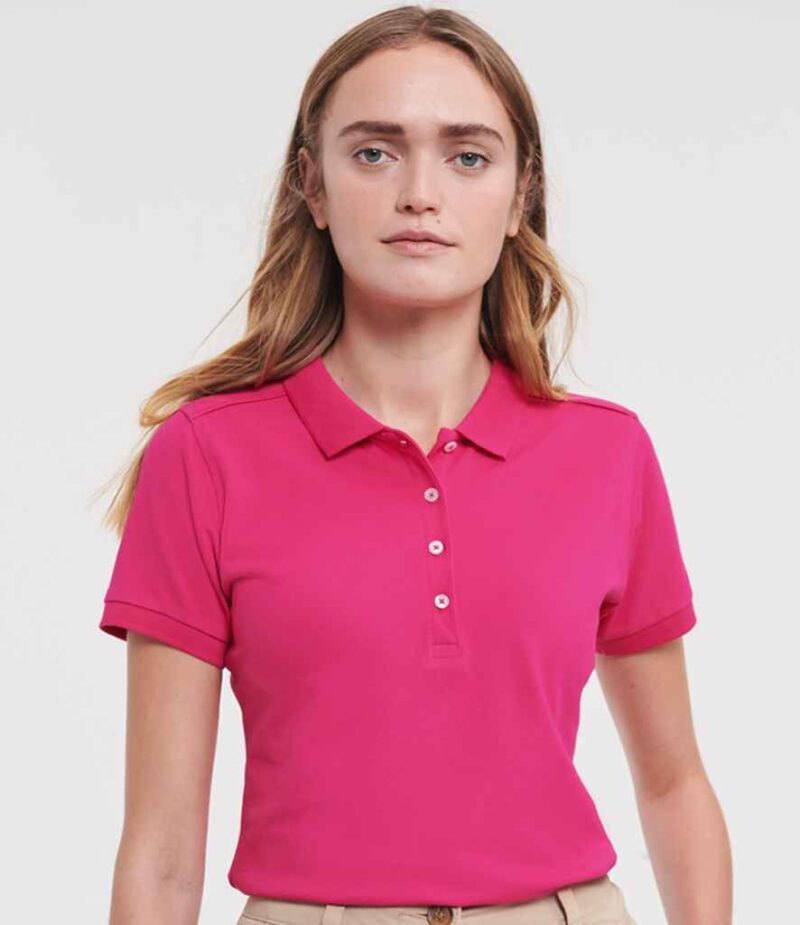 Russell Athletic Ladies Stretch Pique Polo Shirt