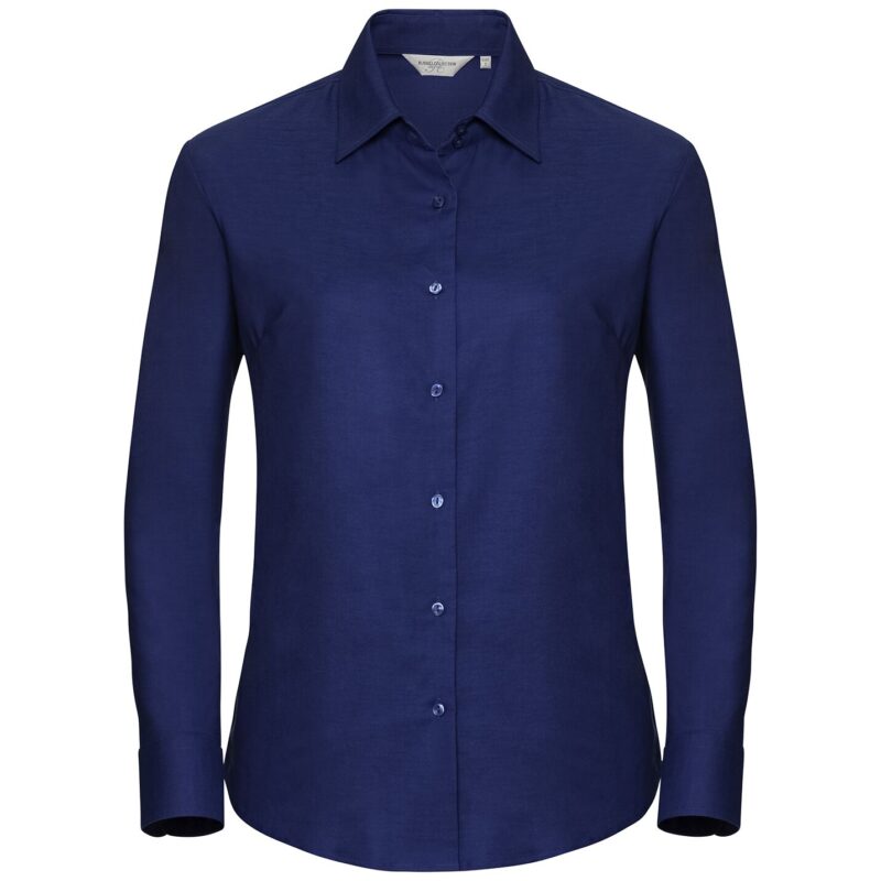 Russell Athletic Collection Ladies Long Sleeve Easy Care Oxford Shirt