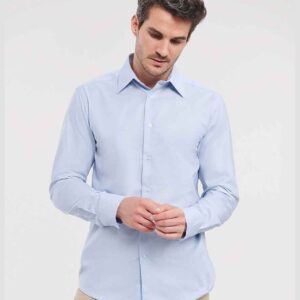 Russell Athletic Collection Long Sleeve Tailored Oxford Shirt