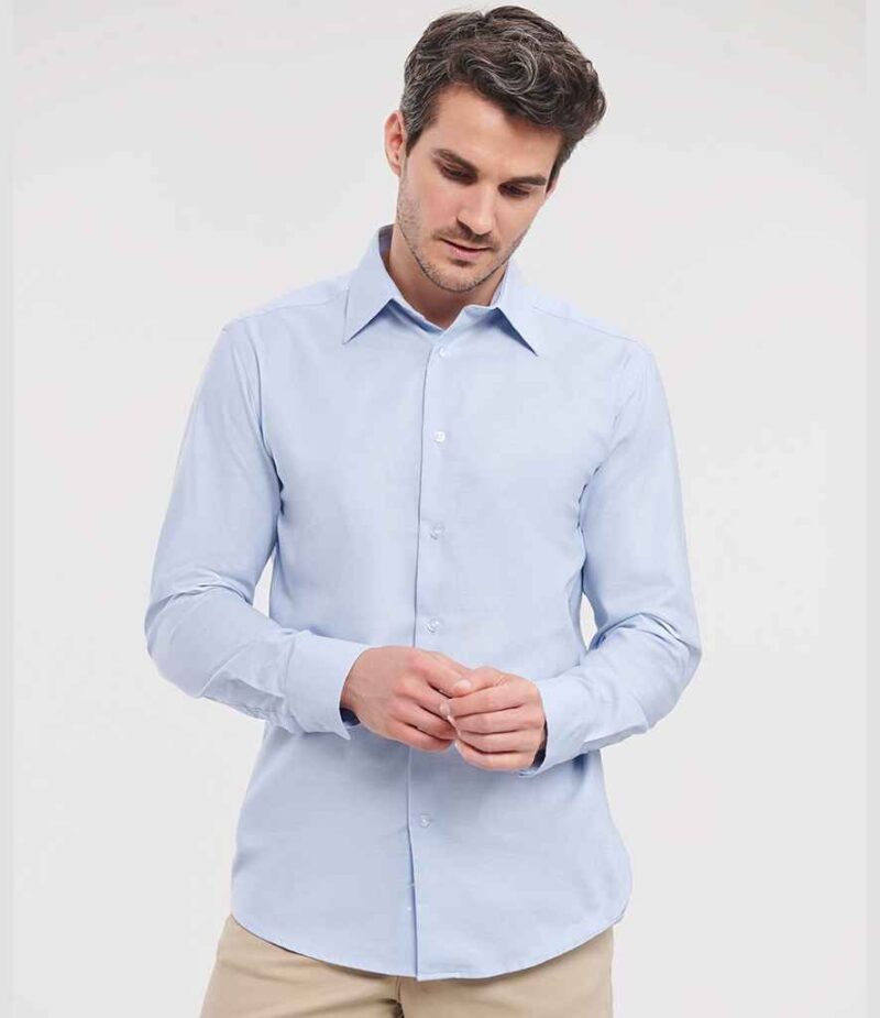 Russell Athletic Collection Long Sleeve Tailored Oxford Shirt