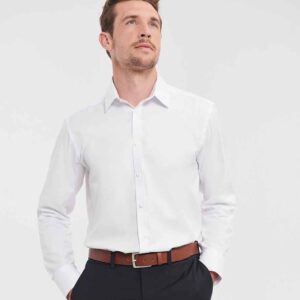 Russell Athletic Collection Long Sleeve Herringbone Shirt