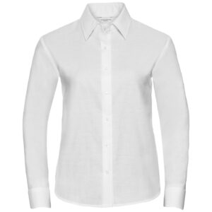 Russell Athletic Collection Ladies Long Sleeve Easy Care Oxford Shirt
