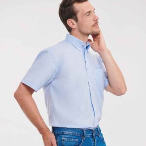 Russell Athletic Collection Short Sleeve Easy Care Oxford Shirt