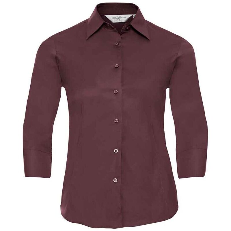 Russell Athletic Collection Ladies 3/4 Sleeve Easy Care Fitted Shirt