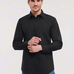 Russell Athletic Collection Long Sleeve Tailored Poplin Shirt