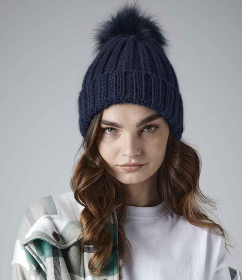 Beechfield Verbier Fur Pop Pom Beanie