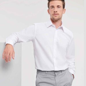 Russell Athletic Collection Long Sleeve Tailored Oxford Shirt