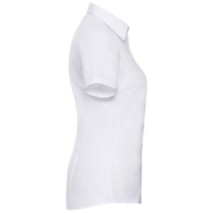 Russell Athletic Collection Ladies Short Sleeve Herringbone Shirt