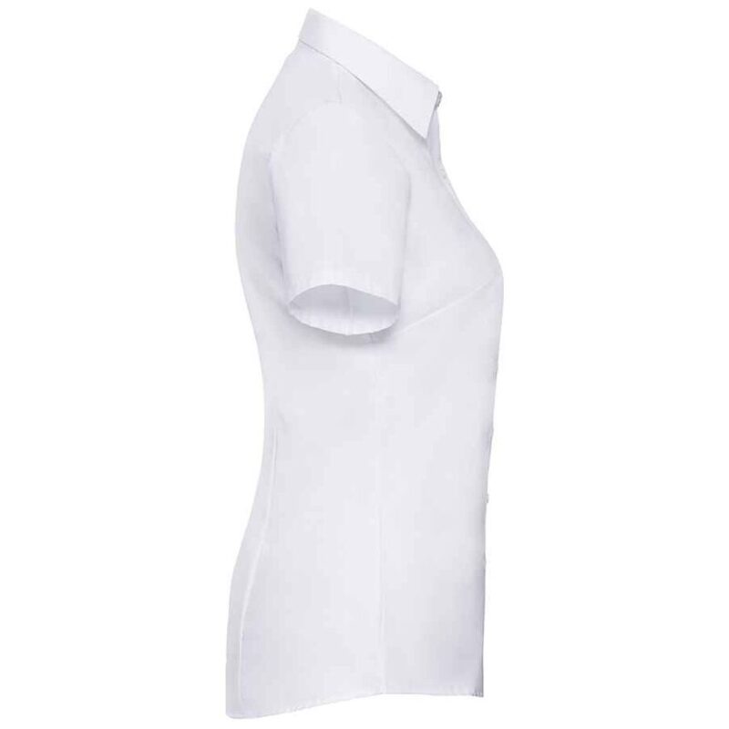 Russell Athletic Collection Ladies Short Sleeve Herringbone Shirt