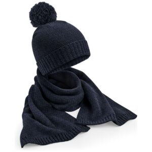 Beechfield Knitted Scarf and Beanie Gift Set