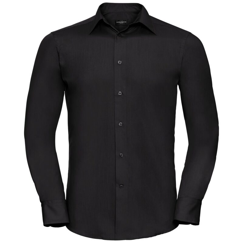 Russell Athletic Collection Long Sleeve Tailored Poplin Shirt