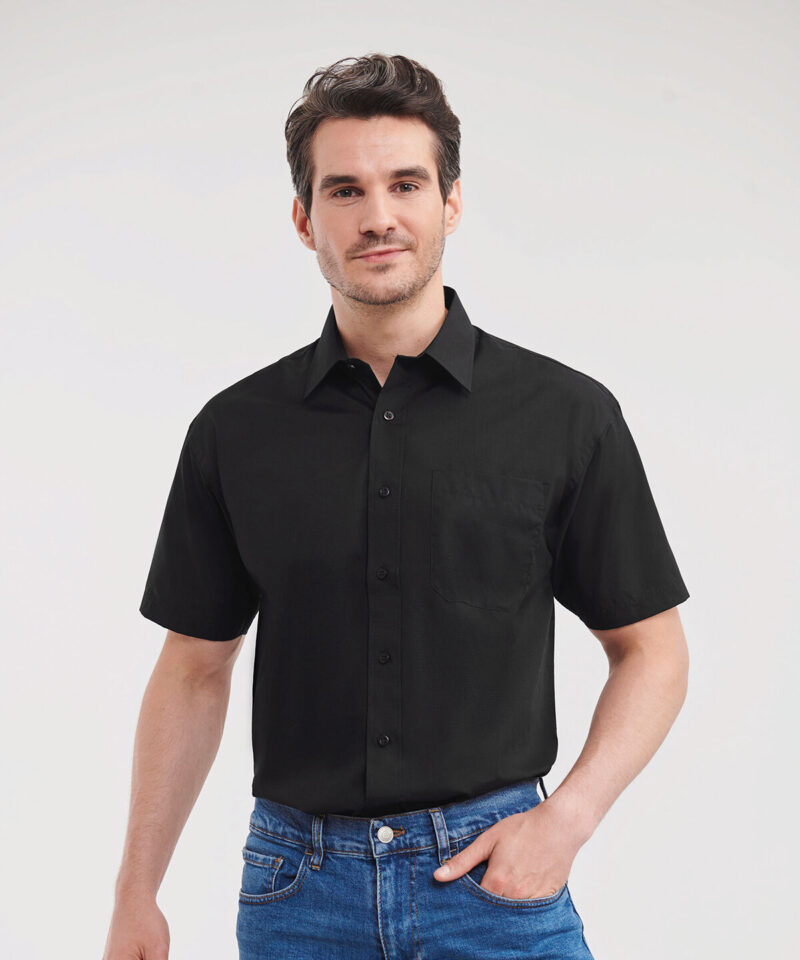 Russell Athletic Collection Short Sleeve Easy Care Poplin Shirt