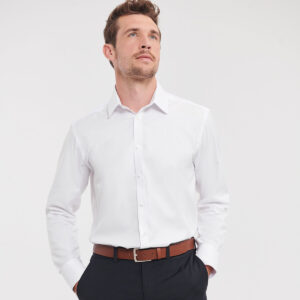 Russell Athletic Collection Long Sleeve Herringbone Shirt
