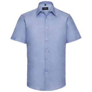 Russell Athletic Collection Short Sleeve Tailored Oxford Shirt