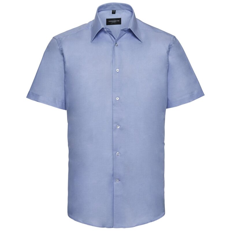 Russell Athletic Collection Short Sleeve Tailored Oxford Shirt