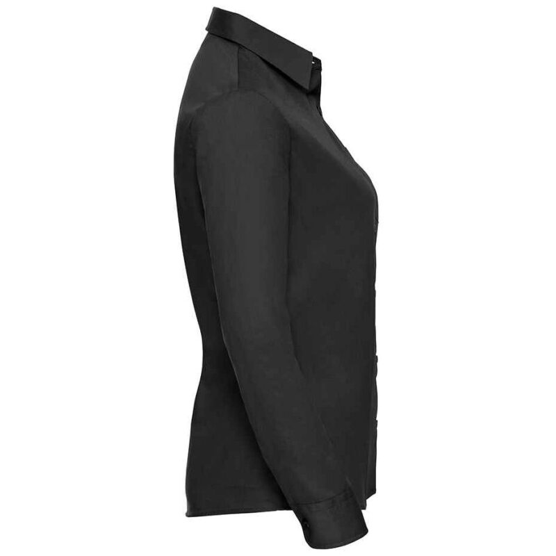 Russell Athletic Collection Ladies Long Sleeve Easy Care Cotton Poplin Shirt