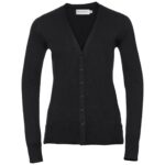 Russell Athletic Collection Ladies Cotton Acrylic V Neck Cardigan