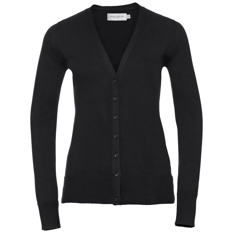 Russell Athletic Collection Ladies Cotton Acrylic V Neck Cardigan