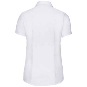 Russell Athletic Collection Ladies Short Sleeve Herringbone Shirt
