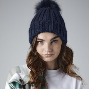 Beechfield Verbier Fur Pop Pom Beanie
