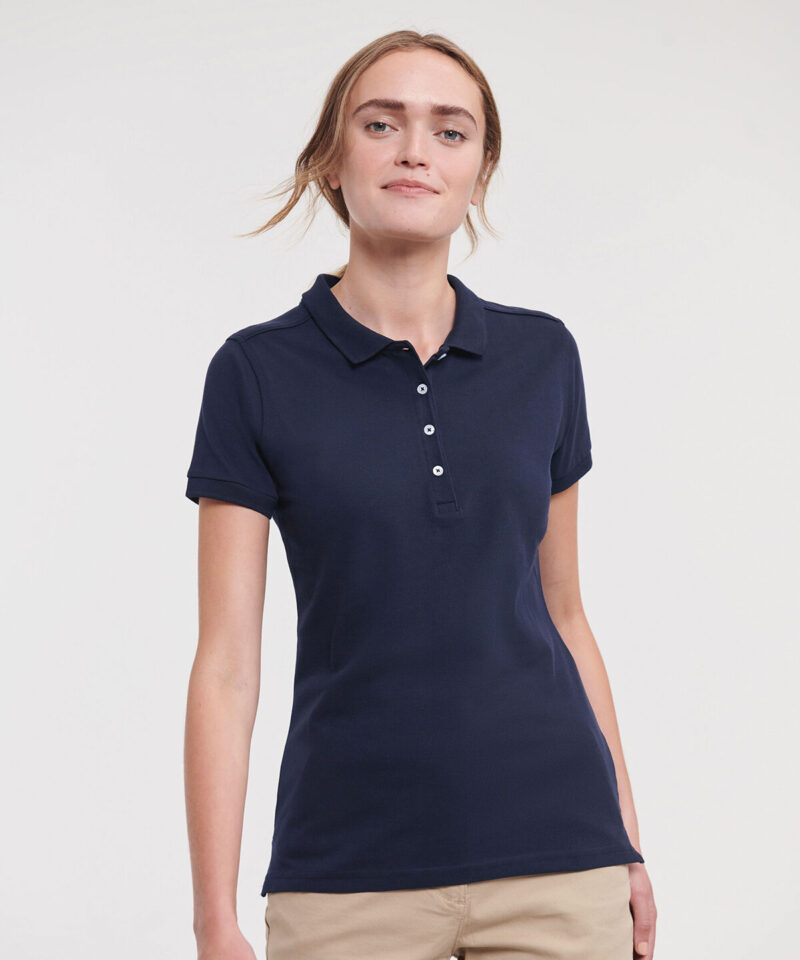 Russell Athletic Ladies Stretch Pique Polo Shirt