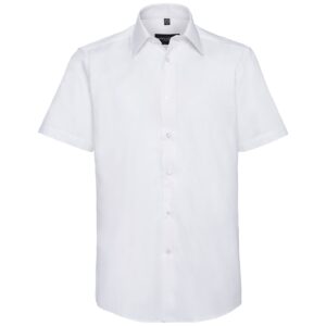 Russell Athletic Collection Short Sleeve Tailored Oxford Shirt