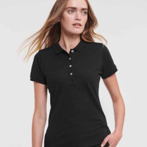 Russell Athletic Ladies Stretch Pique Polo Shirt