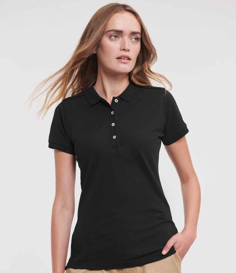 Russell Athletic Ladies Stretch Pique Polo Shirt