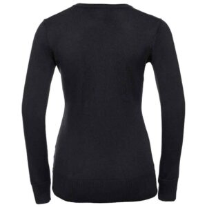 Russell Athletic Collection Ladies Cotton Acrylic V Neck Sweater