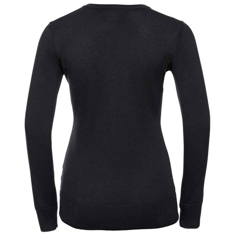 Russell Athletic Collection Ladies Cotton Acrylic V Neck Sweater
