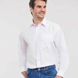 Russell Athletic Collection Long Sleeve Easy Care Poplin Shirt