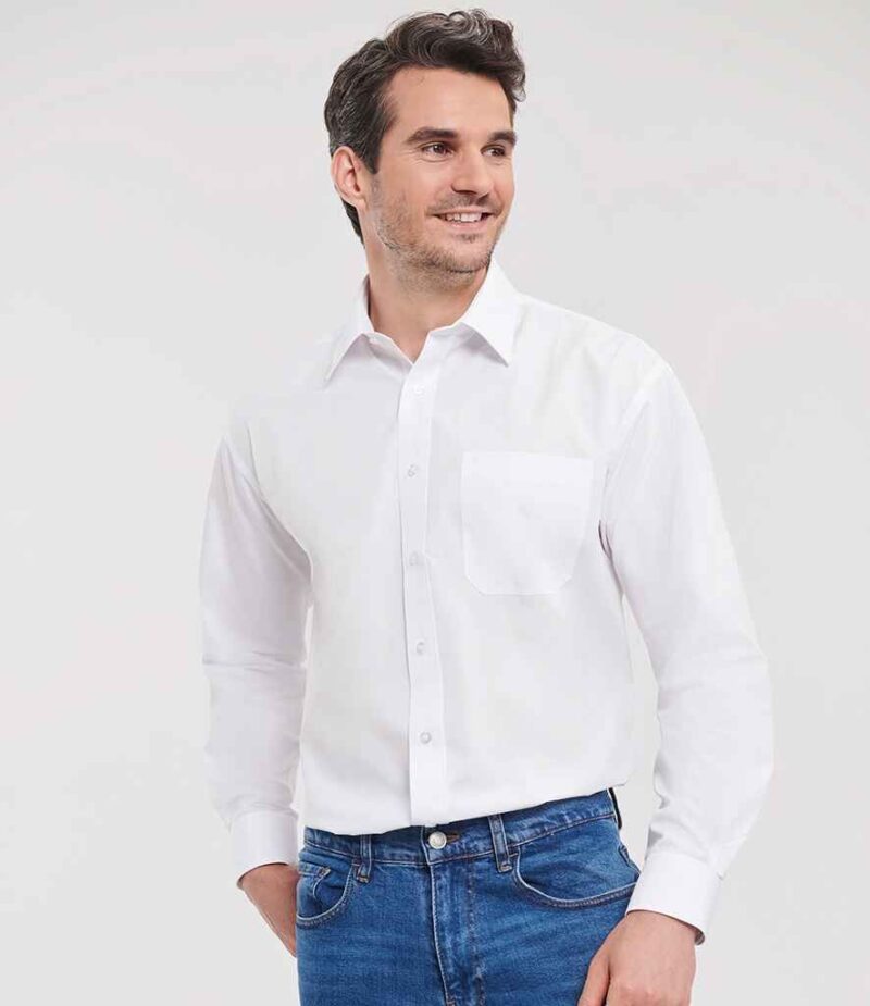 Russell Athletic Collection Long Sleeve Easy Care Poplin Shirt