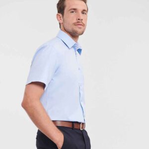 Russell Athletic Collection Short Sleeve Herringbone Shirt